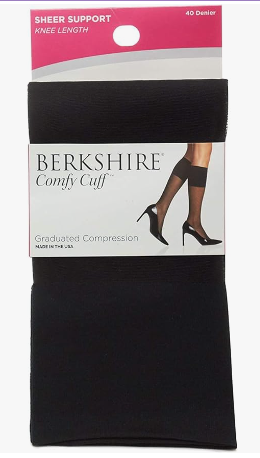 BERKSHIRE COMFY CUFF GRADUATED COMPRESSION PLUS SIZE KNEE SOCKS STYLE 5202