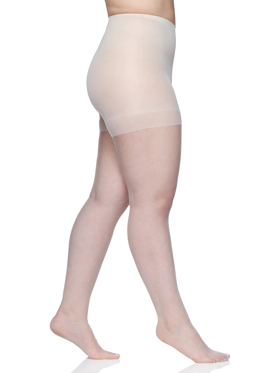 BERKSHIRE QUEEN ULTRA SHEER CONTROL TOP PANTYHOSE WITH SANDALFOOT TOE - 4411