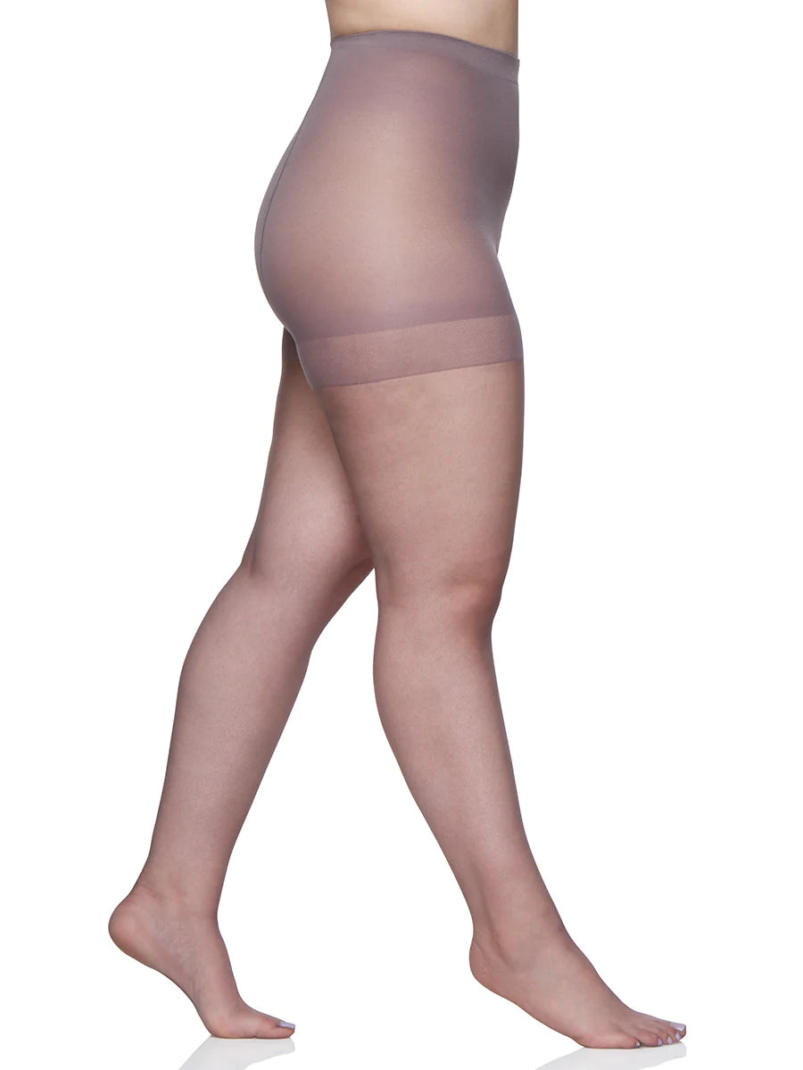 BERKSHIRE QUEEN ULTRA SHEER CONTROL TOP PANTYHOSE WITH SANDALFOOT TOE - 4411