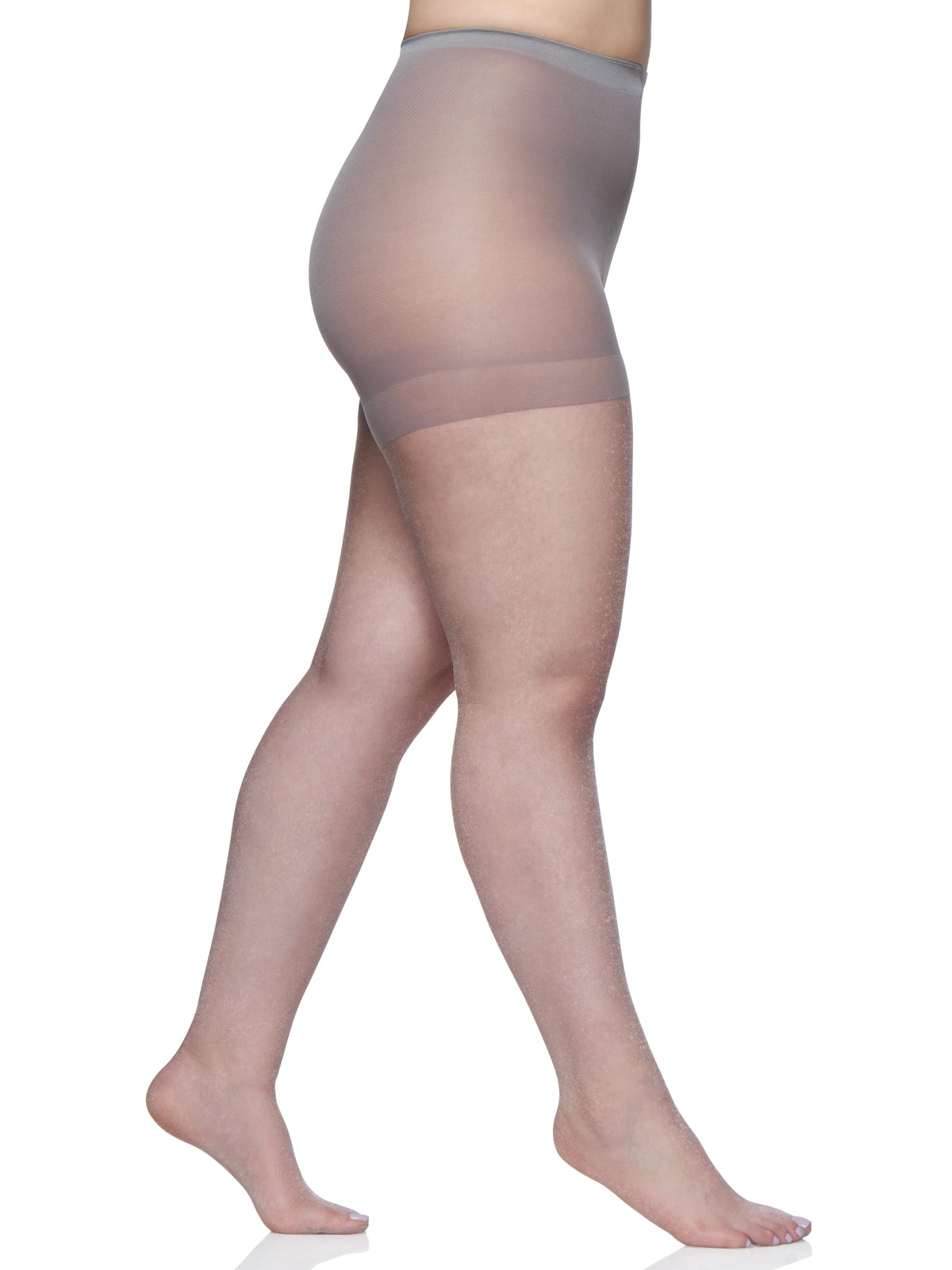 BERKSHIRE QUEEN SHIMMERS ULTRA SHEER CONTROL TOP PANTYHOSE WITH SANDALFOOT TOE - 4412