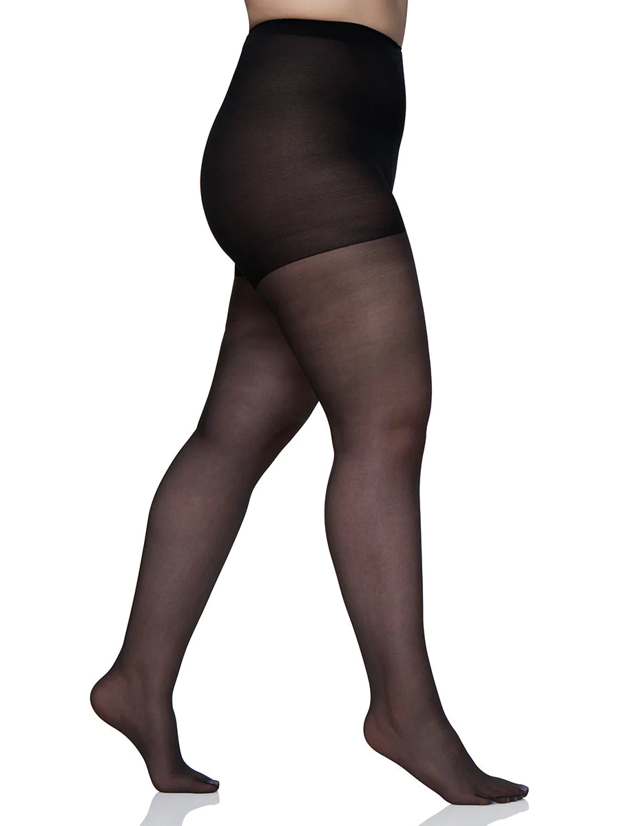BERKSHIRE QUEEN SILKY SHEER SUPPORT PANTYHOSE WITH SANDALFOOT TOE - 4417