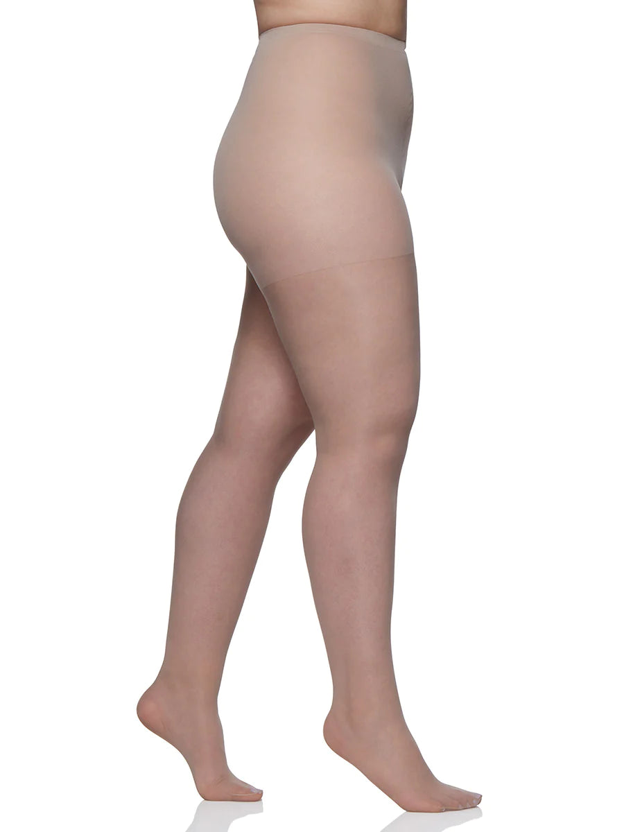 BERKSHIRE QUEEN SILKY SHEER SUPPORT PANTYHOSE WITH SANDALFOOT TOE - 4417