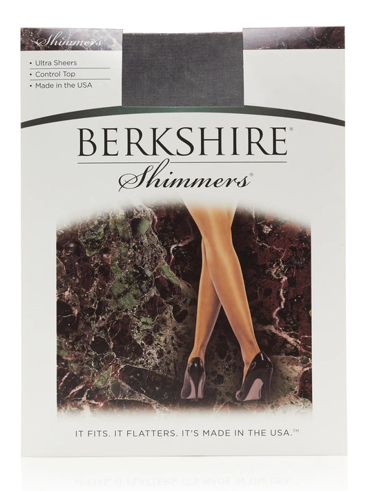 BERKSHIRE SHIMMERS ULTRA SHEER CONTROL TOP PANTYHOSE WITH SANDALFOOT TOE - 4429