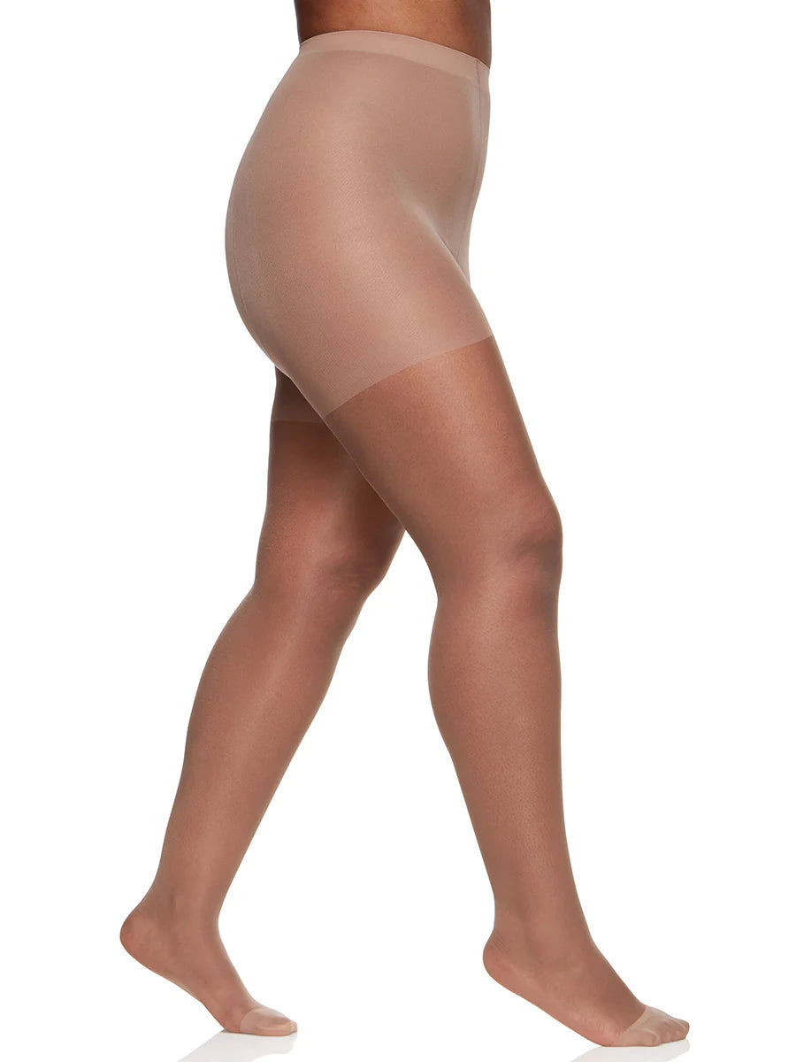 BERKSHIRE QUEEN SILKY SHEER EXTRA WEAR CONTROL TOP PANTYHOSE WITH REINFORCED TOE - 4489
