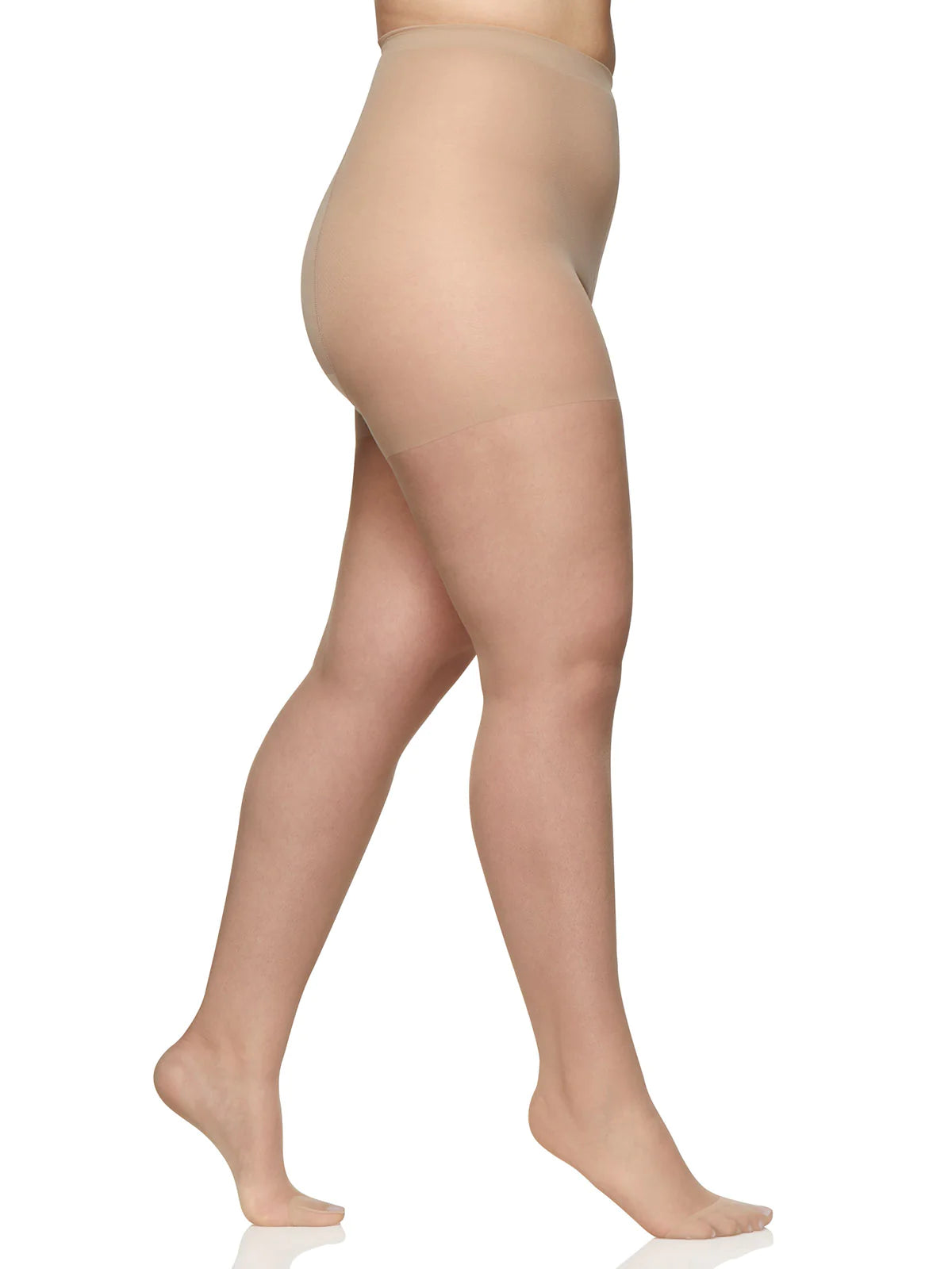 BERKSHIRE QUEEN SILKY SHEER EXTRA WEAR CONTROL TOP PANTYHOSE WITH REINFORCED TOE - 4489