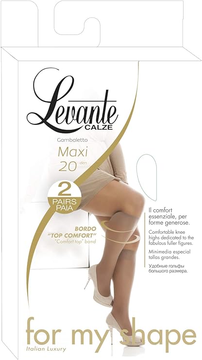 Levante Women's Coolant Maxi 20 DEN Stocking Knee High Socks Conforming sizes