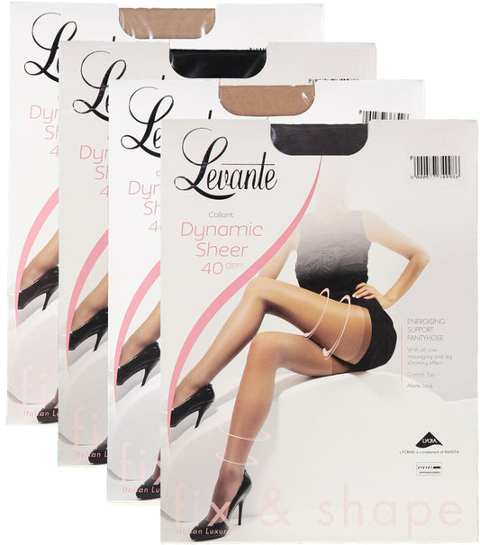 Levante Womens Dynamic Sheer Support Control Top 40 Denier Pantyhose Brand : Levante