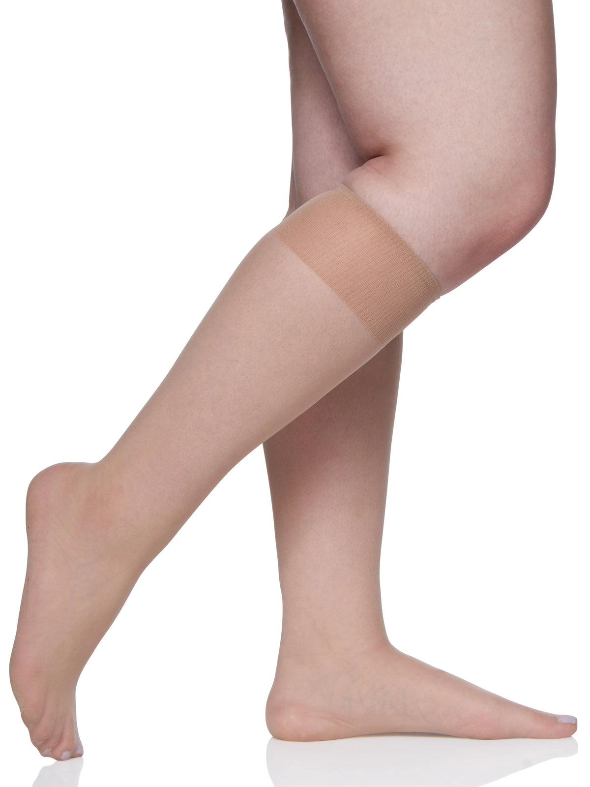 BERKSHIRE 3 PAIR PACK QUEEN ALL DAY SHEER KNEE HIGH WITH SANDALFOOT TOE - 6729