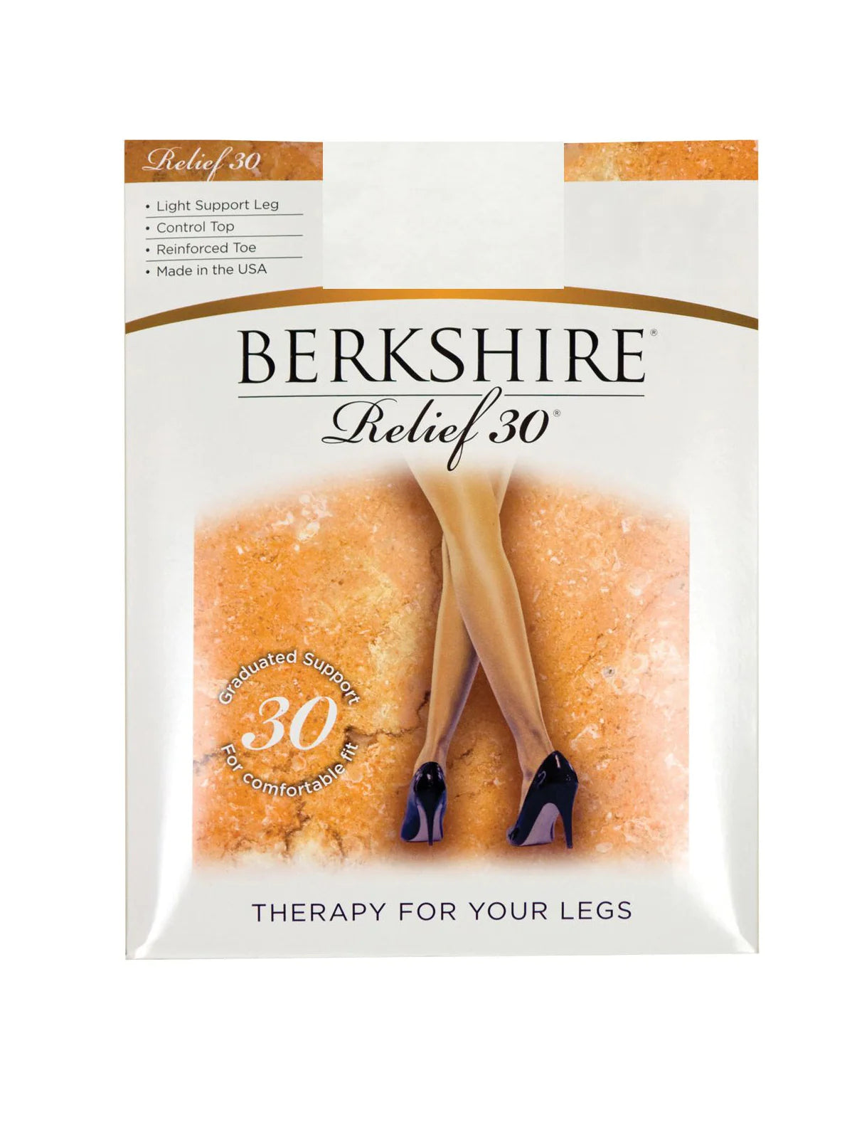 BERKSHIRE SILKY SHEER LIGHT SUPPORT GRADUATED COMPRESSION LEG PANTYHOSE WITH REINFORCED TOE - 8101