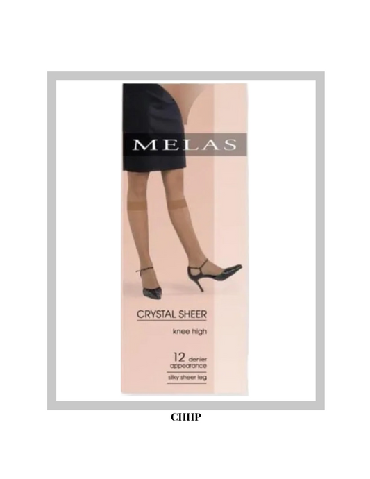 Melas AS-309 12 denier crystal sheer knee high