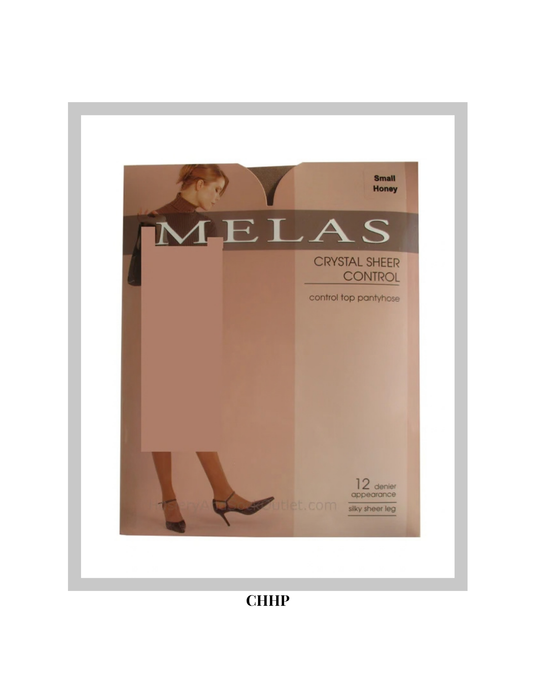 Melas AS-609 12 Denier Women's Crystal Sheer Control Top Pantyhose