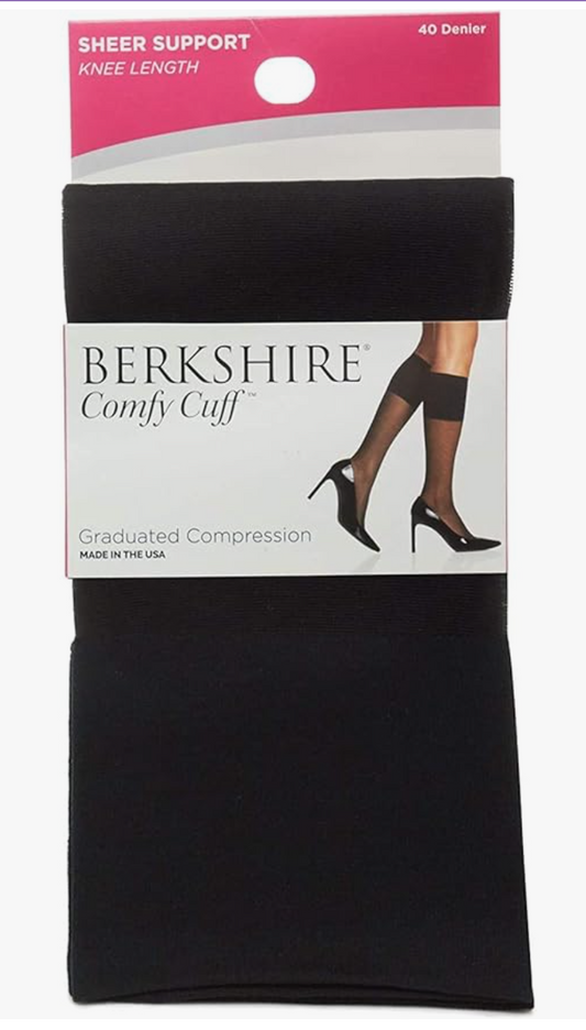BERKSHIRE COMFY CUFF GRADUATED COMPRESSION PLUS SIZE KNEE SOCKS STYLE 5202