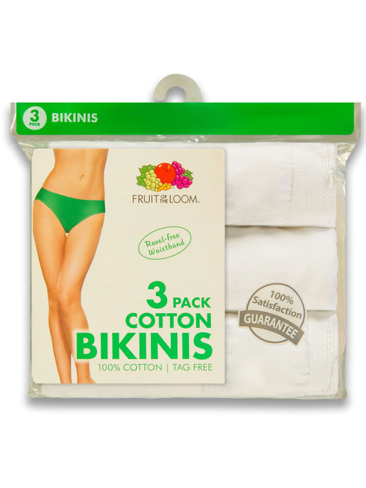 Fruit of the Loom Womens Cotton Bikinis 3 Pack