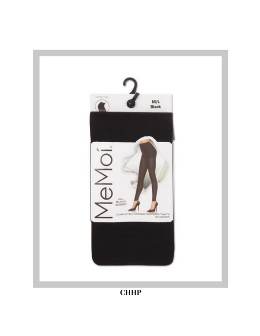 Memoi MO-343 80 Denier Completely Opaque Control Top Footless Tights